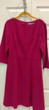Eliza J Women's Dress Size 8 Magenta Pink Aline 3/4 Length Sleeve Fit And Flare