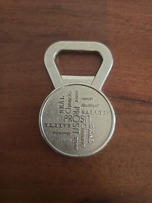 Flaschenöffner bottle opener Landessparkasse Prost Salute Skal ca 4,5 x 7 cm
