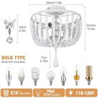 Boho Wood Bead Chandelier White Style Hanging Light Fixture Bohemia 12x13"