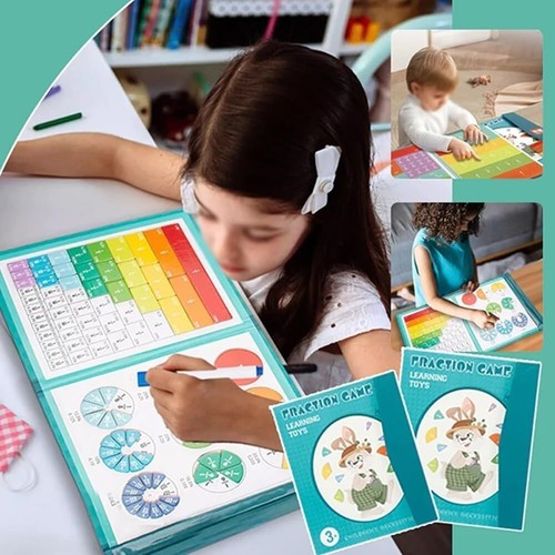 Magnetic Math Master Set, Magnetic Fraction Tiles, Magnet Montessori Fraction - Picture 6 of 10