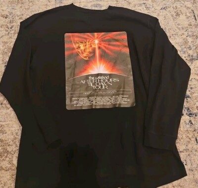 The Weeknd XO After Hours Til Dawn 2022 Tour Long Sleeve Shirt Size XL 2 Sides