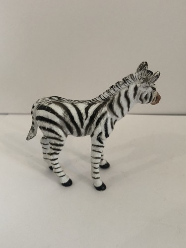 Zebra AAA ELC giocattolo animale massiccio - piccolo lungo 8 cm vintage - Foto 2 di 9