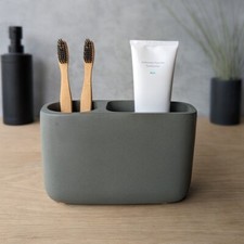 Concrete Toothbrush Holder - Minimalist Bathroom Organizer for Modern Decor