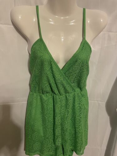 Women Light Green Romper Shorts - 第 1/2 張圖片