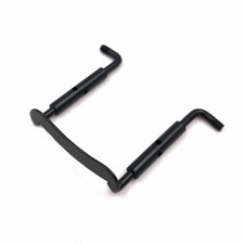 4/4 Black Color Violin Chinrest Screw Clamp Nickel Silver 38mm
