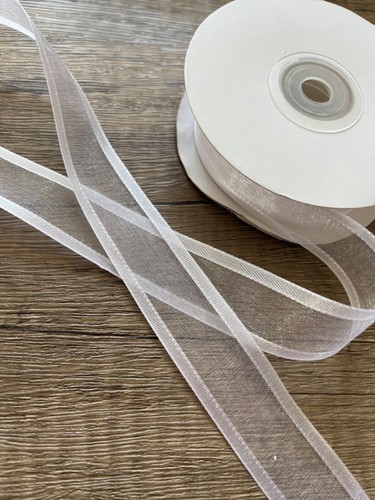 7/8" Satin Edge Organza Sheer Ribbon Assorted Many Colors Spool 25 yd - Picture 13 of 20