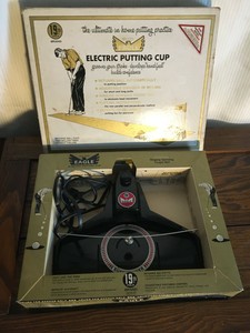 Vintage-Golden-Eagle-19th-Hole-Electric-Putting-Cup-EUC-w-box-WORKS