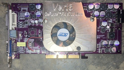 PNY Verto nVidia GeForce FX 5700 Ultra VCGFX57UAPB 128MB AGP Graphics Card RARE