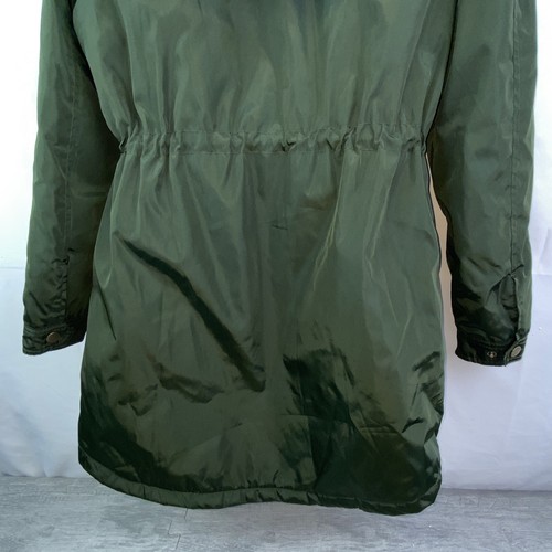 ARIZONA Jacket Coat Womens Size Medium Green Quilted Hood - Picture 11 of 16