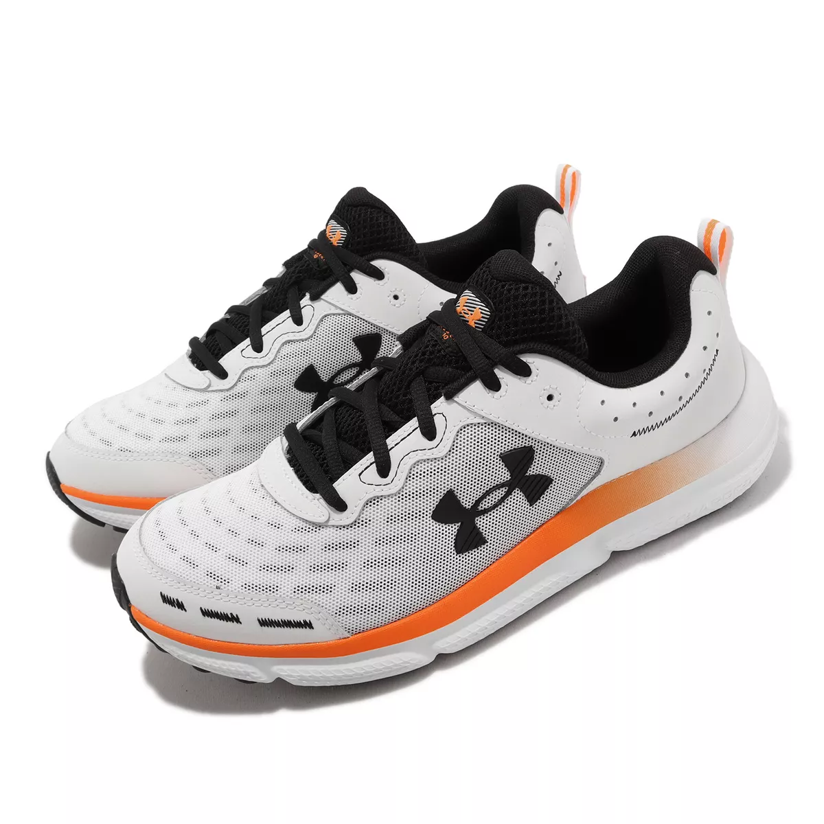 Under Armour Charged Assert 10 White Orange Men Road Running Shoes