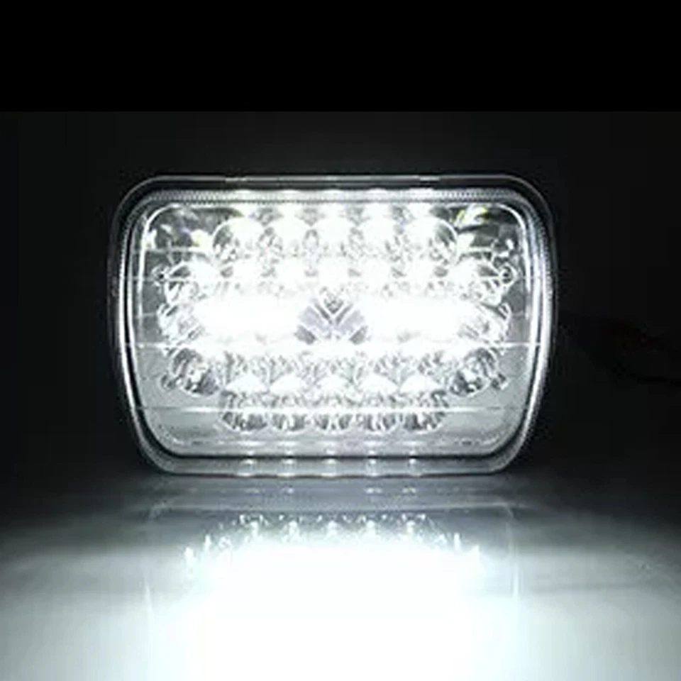 Par de faros LED de haz alto/bajo para Freightliner FL50 FL60 FL70 FL80 5x7" 7x6"" Foto 4 de 4