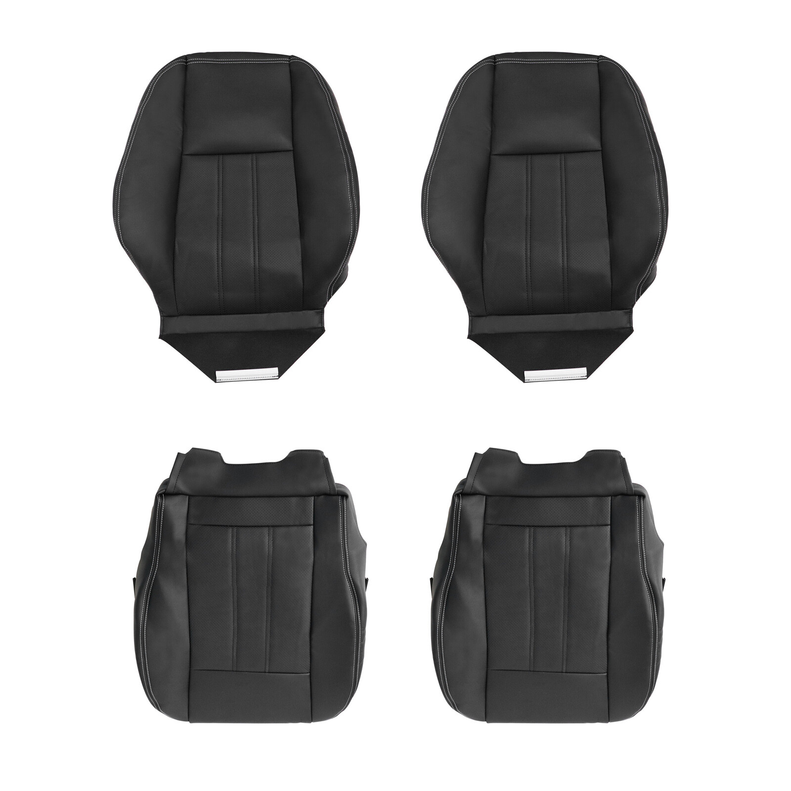 4X Driver Passenger Bottom&Top Seat Cover For Chrysler Town &Country 11-16 Black