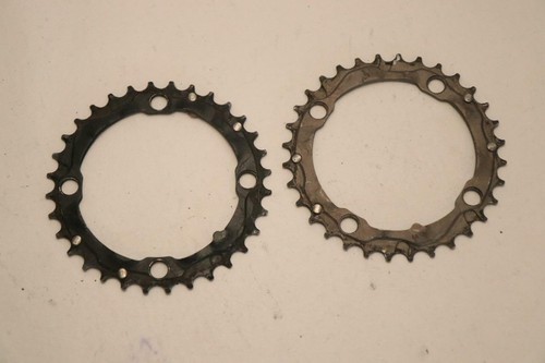 32T Kettenblätter 104mm Lochkreis 4-Loch Mountainbike MTB silber schwarz Mitte - Bild 2 von 10