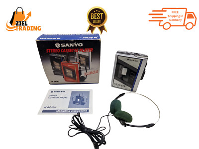 Original Sanyo MGP16J Stereo-Kassettenspieler Walkmann -Kopfhörer Vintage