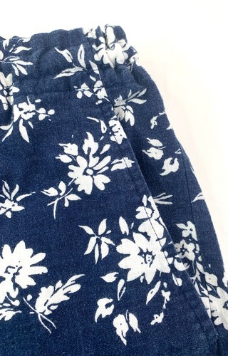 Ralph Lauren Linen Blend Blue White Floral Cropped Pants Drawstring Size S Beach - Picture 5 of 9