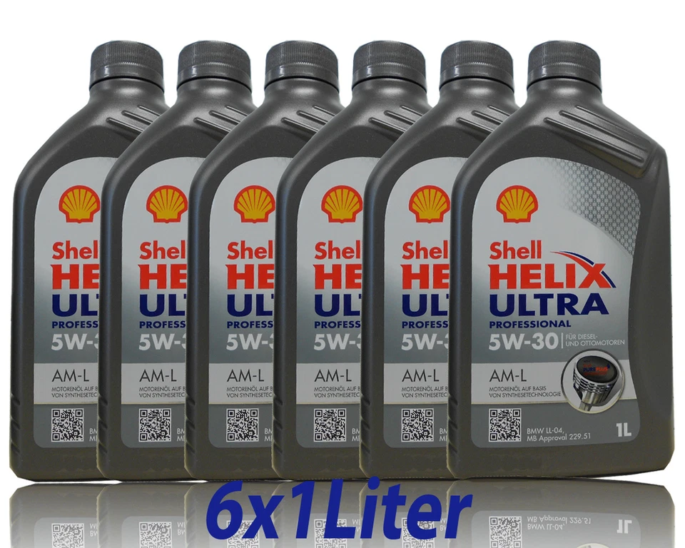Shell Helix Ultra Professional AM-L ( AB-L) 5W 30,6x1Liter MB 229.51 Motoröll