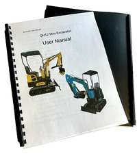 1-Ton Mini Excavator Compact Track Hoe AGT QH12 Operation & Maintenance Manual
