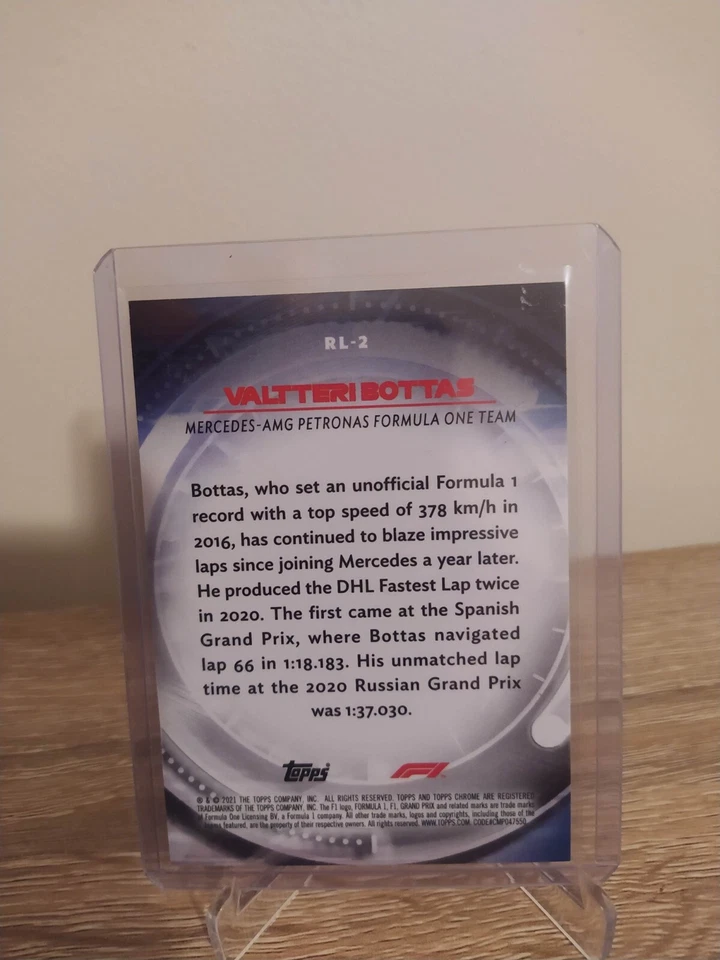 2021 Topps Chrome Formula 1 F1 Redliners VALTTERI BOTTAS #RL-2 Mercedes-AMG - Image 2 of 3