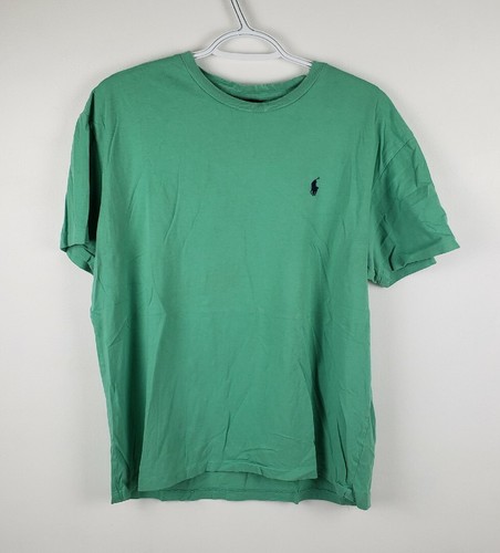 Polo Ralph Lauren T-Shirt Short Sleeve Green Embroidered Horse Mens Size M