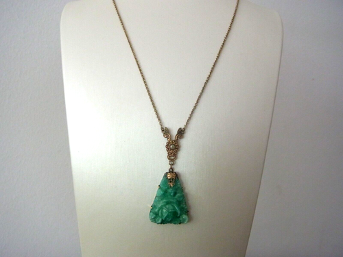 Original Art Deco Collier Paté de Verre Saatperlen - Bild 2 von 6