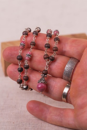 Lady 1 Round Tulasi silver mala, Invoke divine protection and strength. - Picture 4 of 10