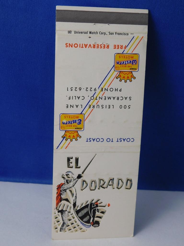 BEST WESTERN MOTEL EL DORADO RESTAURANT VINTAGE MATCHBOOK
