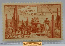 USA Postage 1853 Gadsden Purchase 3 Cent Stamp - #S41971NQ