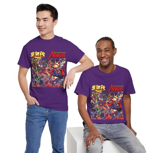 JLA Avengers T-Shirt - DC Comics/Marvel Team-Up - Classic George Perez Art - Picture 85 of 91