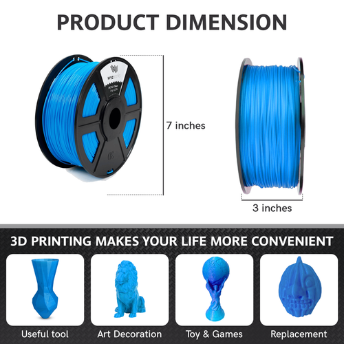 WYZworks 3D Printer Filament 1.75/3mm ABS PLA SOFT WOOD PETG FLEXIBLE 1kg/2.2lb - Picture 168 of 218