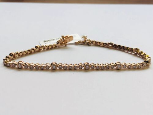 Best Seller..! 2.50Ct Round Diamond Bezel Set Tennis Bracelet In 18k Yellow Gold - Picture 4 of 10