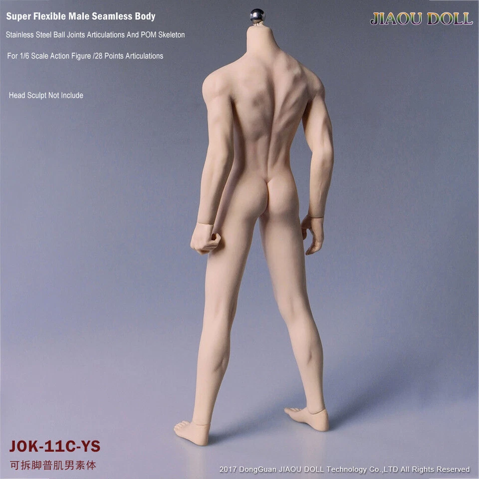 1/6 JIAOU DOLL Male Seamless Skeleton Muscle 12" Body Action Figure JOK-11C-YS - Image 3 of 4