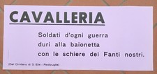 Cavalleria Soldati d'ogni guerra..(Redipuglia) - Striscione post Guerra 30x70 cm