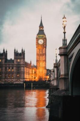 Wandbild: Big Ben und Westminster Abbey London UK (181940389)