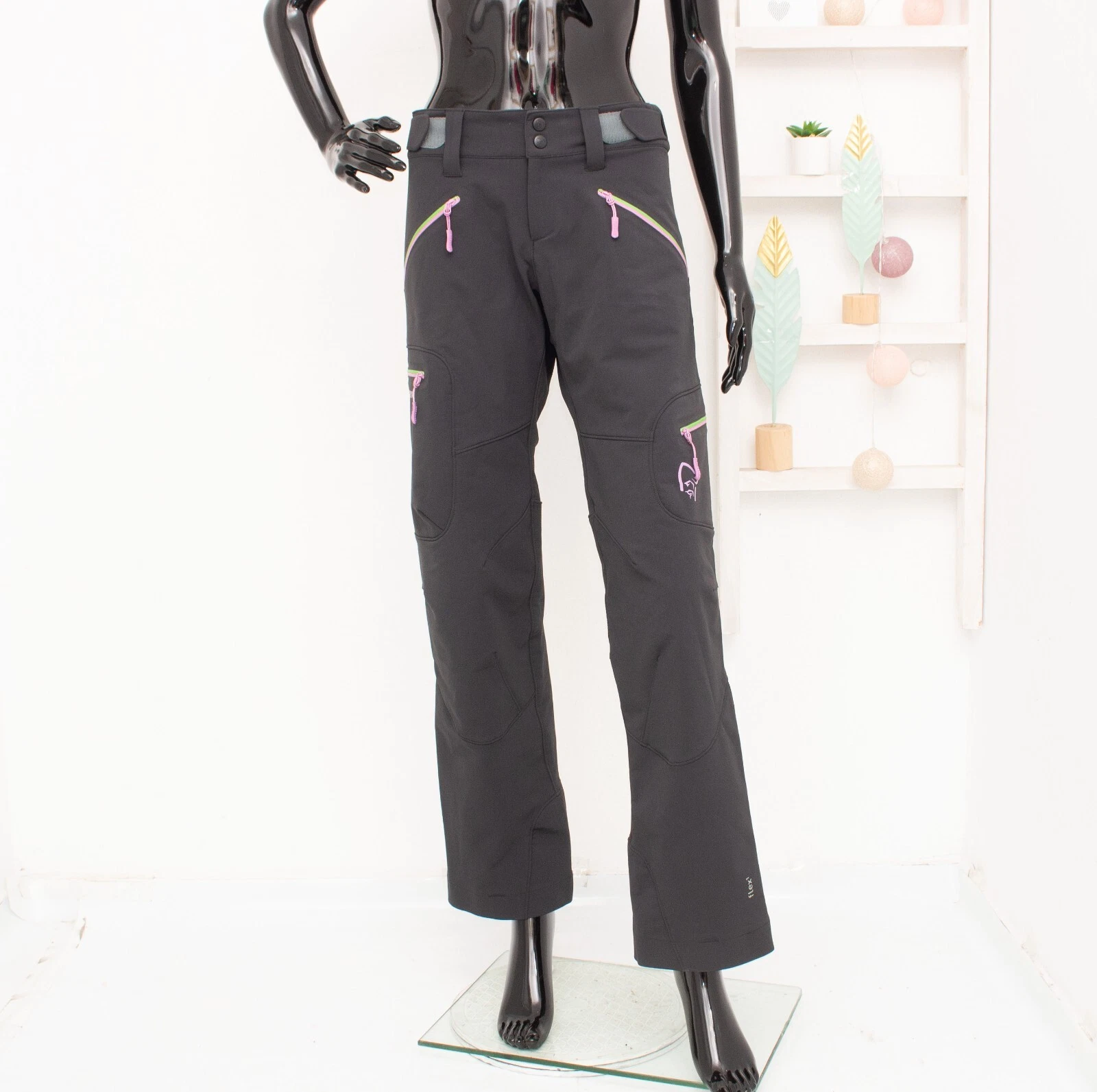 NORRONA Svalbard Flex1 Women's Trousers Softshell Pants Caviar/Violet Size S