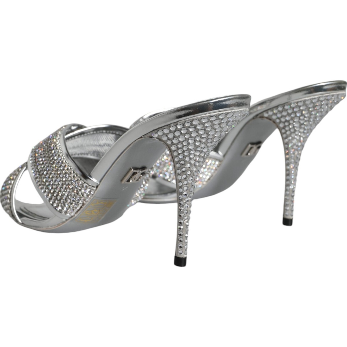 DOLCE & GABBANA Shoes Silver Crystals Keira Heels Slides DOLCE & GABBANA Shoes Silver Crystals Keira Heels Slides