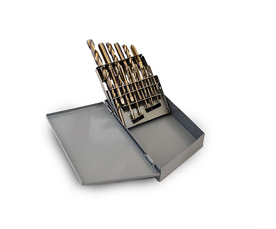 18 PC Professional UNF Tap and Drill Bits Set High Speed Steel HSS w/ Metal Case
