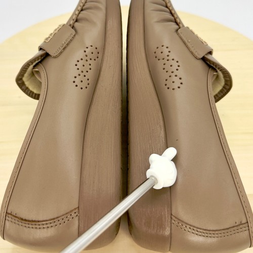 SAS Beige Mocha Leather Classic Slip On Loafer Comfort Shoes Moccasin Size 9 NEW - Picture 10 of 11