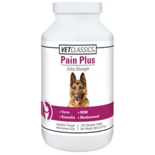 VetClassics Pain Plus For Dogs, 120 Chewable Tablets