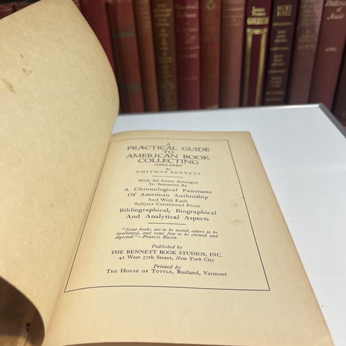 Whitman BENNETT / A Practical Guide to American Book Collecting 1st Edition 1941 - Picture 5 of 5