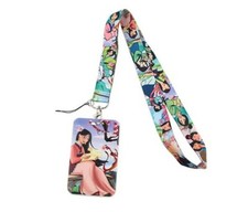 Mulan Cartoon Movie Character Themed Lanyard w/ ID Holder Keychain