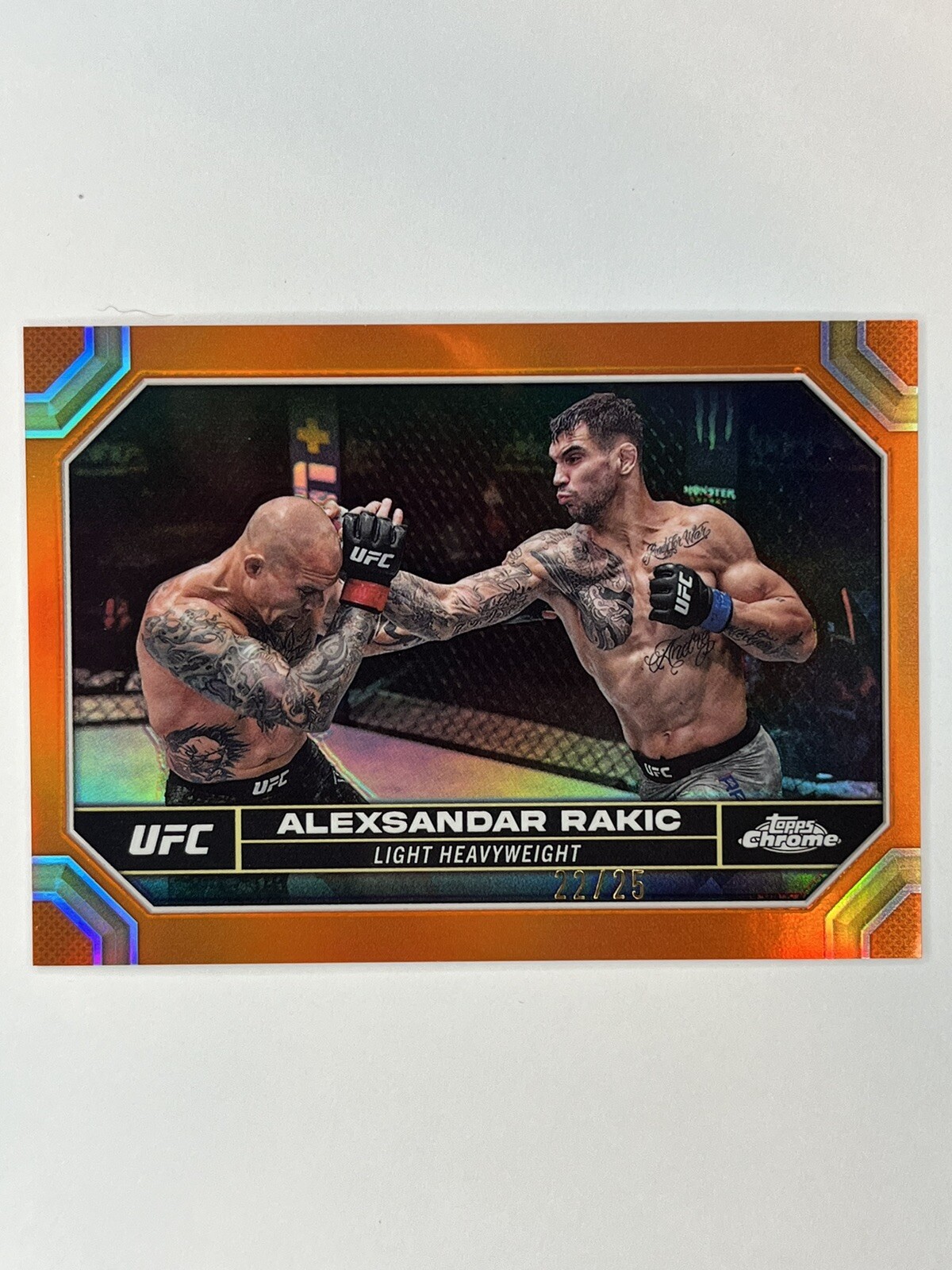 Alexsandar Rakic 2024 Topps Chrome UFC #11 ORANGE REFRACTOR  /25