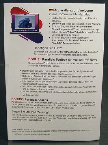 Parallels Desktop 20 Standard for Mac Box Licencja wieczysta DE/EN/IT/ES/FR ORYGINALNE OPAKOWANIE NOWY - Zdjęcie 9 z 10
