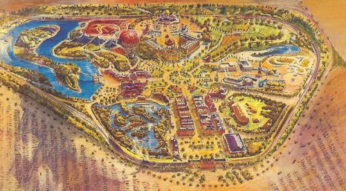WALT DISNEY INTRODUCED DISNEYLAND IN 1954 USING PETER ELLENSHAW DISNEYLAND MAP! - Imagen 7 de 8