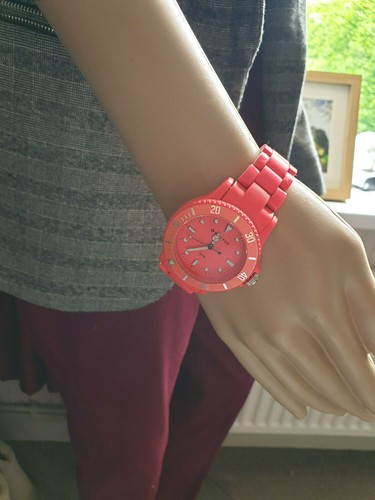 Reloj deportivo unisex Bilyfer rosa 3atm, bisel giratorio, manos y números luminosos bm - Imagen 5 de 6