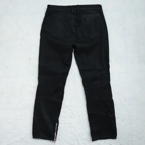 Jeans donna J Brand dritto Julia biker taglia 28 nero zip alla caviglia tasche regolari - Foto 10 di 11