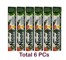 6 Tube NEEM Toothpaste 5 in 1 Essential Palace 100% Fluoride Free,Vegetable Base