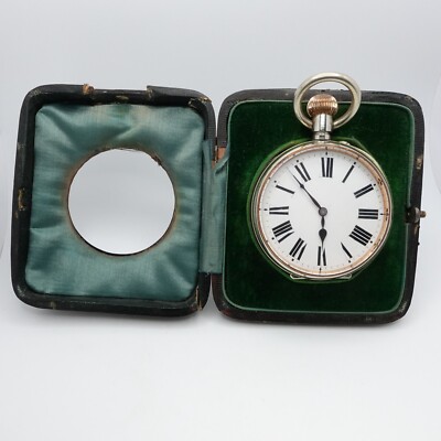 Goliath Manual Pocket Watch Birmingham Sterling Silver Case Stand Holder - 67mm