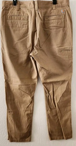 Pantaloni da lavoro marroni marroni da uomo Carhartt taglia 36x32 vestibilità rilassata (2) - Foto 2 di 9