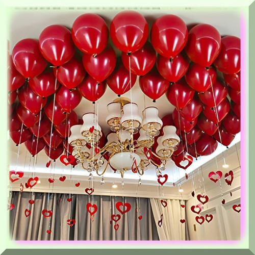 Hinreißendes Rubin Party Paket: 50 dunkelrote Latexballons für Hochzeiten, Geburtstage, V - Bild 6 von 7