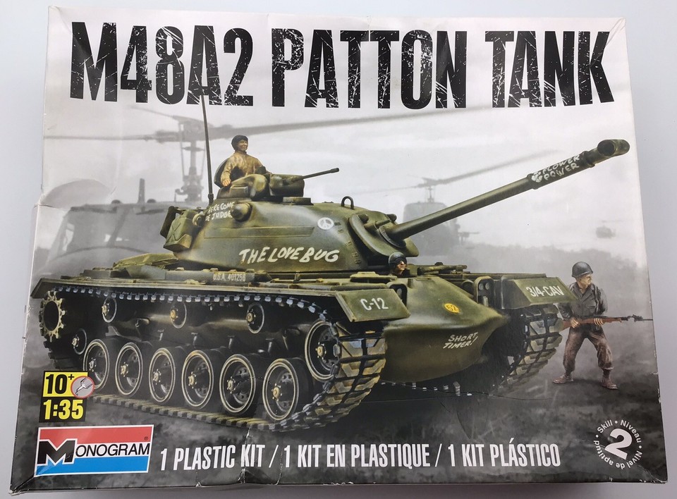 M48A2 Patton Tank Model - Monogram 1:35 Scale - #85-7853 - Open Box | eBay